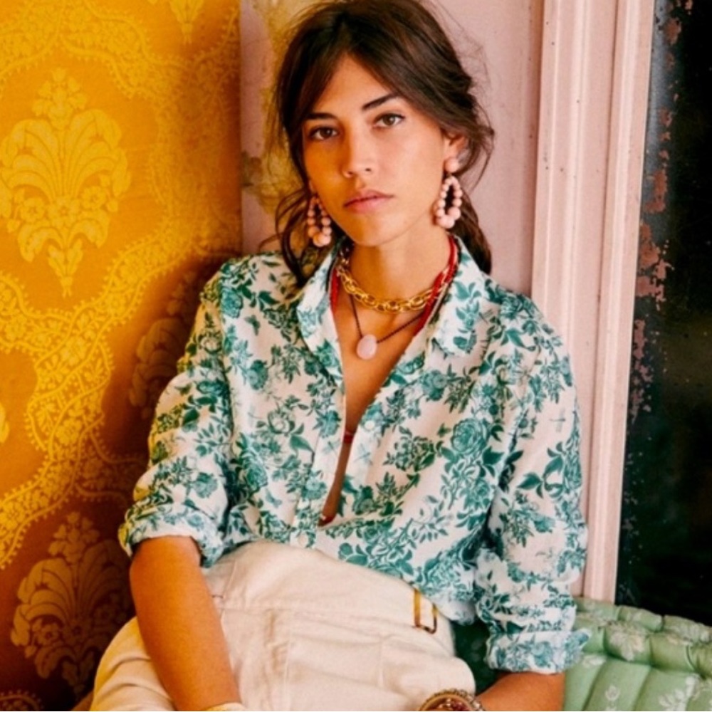 PIERRO Shirt imprimé botanique